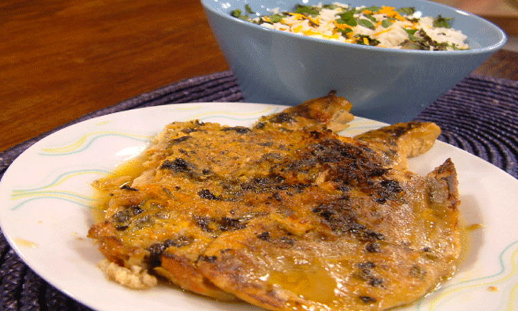 Bifes de Pescado con Salsa Té PRESIDENT, Cítricos con Jengibre