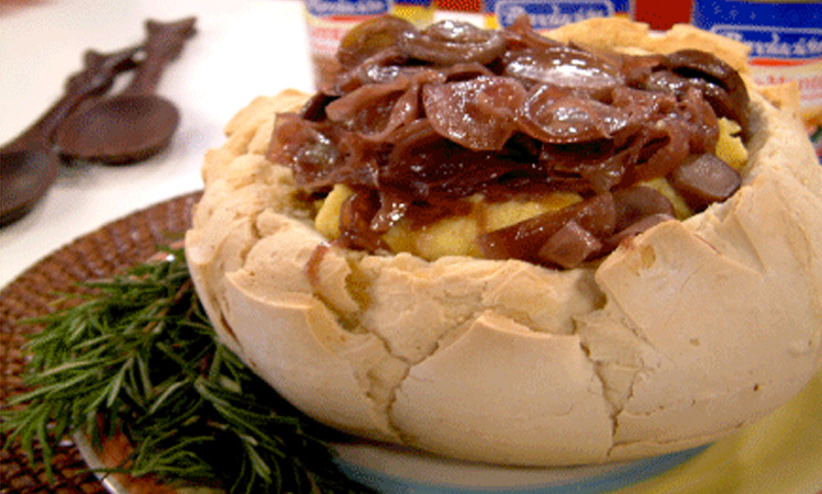 Estofado de Champiñones con Polenta