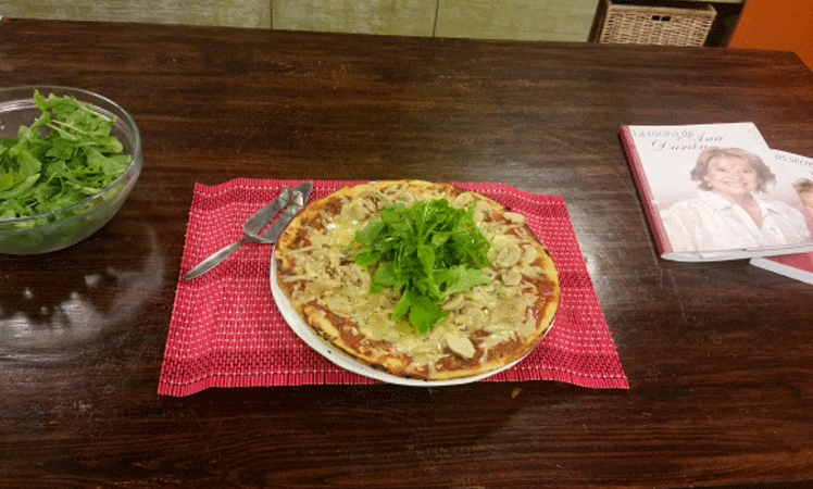 Pizza de champiñones