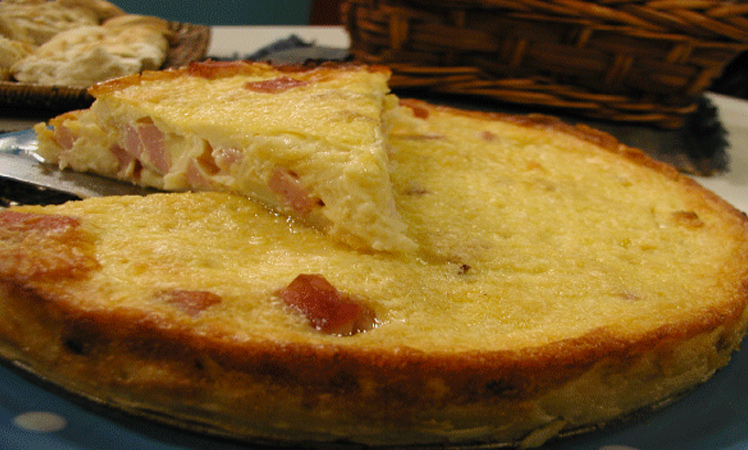 Quiche de jamón cocido “La Constancia” y queso con verduras