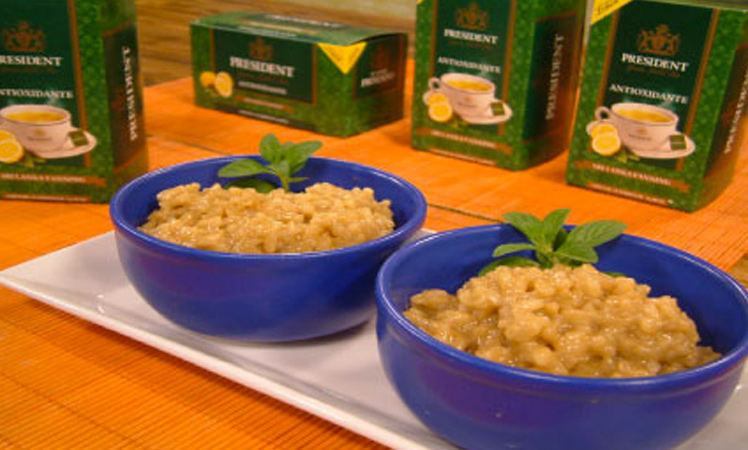 Risotto de chocoblanco y té verde