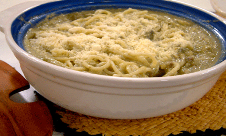 Vermicelli con salsa de palta